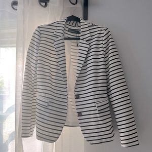 NWOT Stripped Black and White Blazer